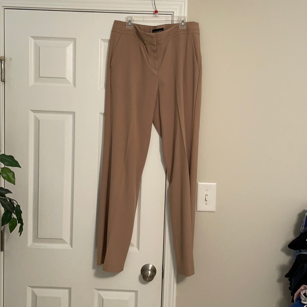 Tan Slacks with Invisible Pockets